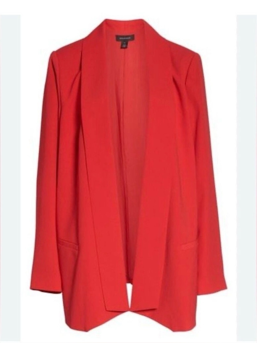 Halogen red power womens blazer Size XS long lapel open lined